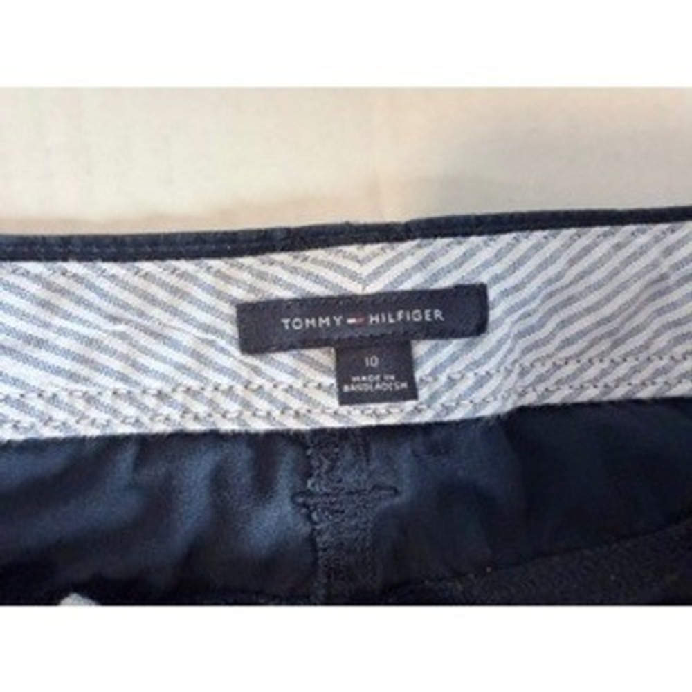 Tommy Hilfiger Womens Navy Blue Cotton Cargo Crop Pants Size 10 Straight Leg - Picture 4 of 7